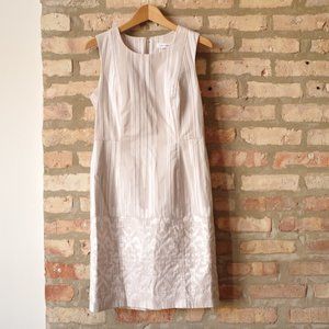 Calvin Klein Cream Sheath Dress